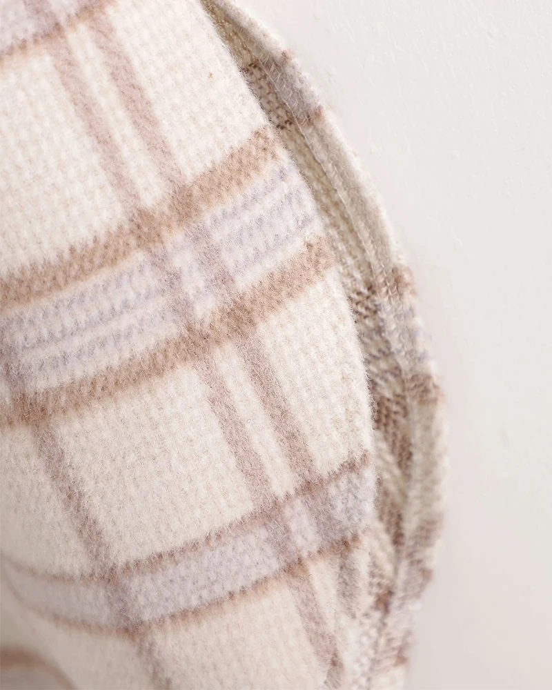 

Ardm Manteau Femme Tweed Split Plaid With Belt Long Coat Women Vintage Long Sleeve Pockets Female Casual Winter Outerwear Tops