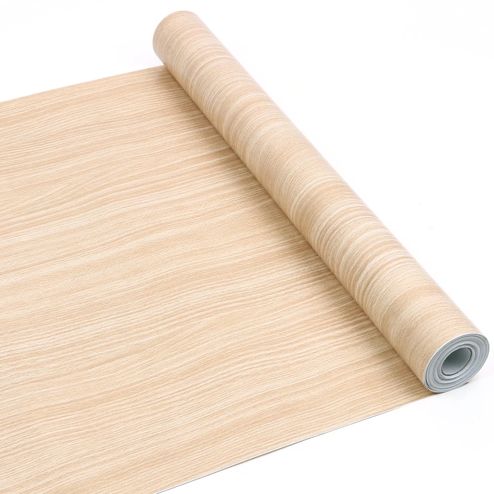 ПВХ клейкая виниловая деревянная настенная бумага для дверей шкафа кухни