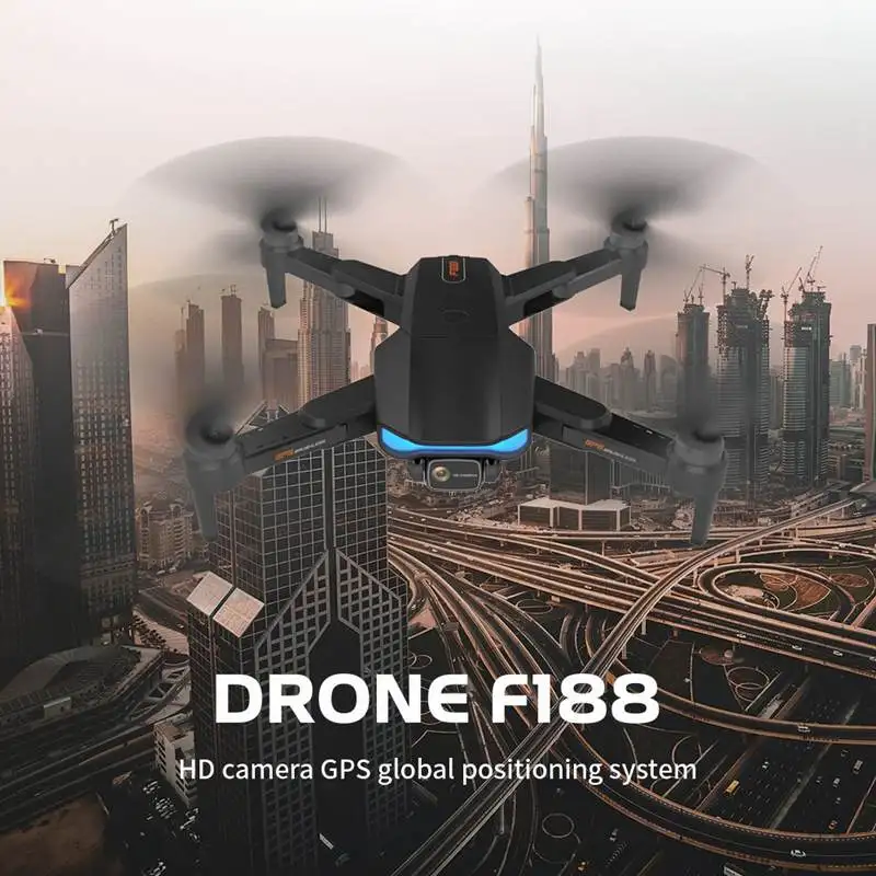 Управляемый Дрон с камерой Eachine F188 GPS Wi-Fi FPV 1080P без щеток время полета 26 минут