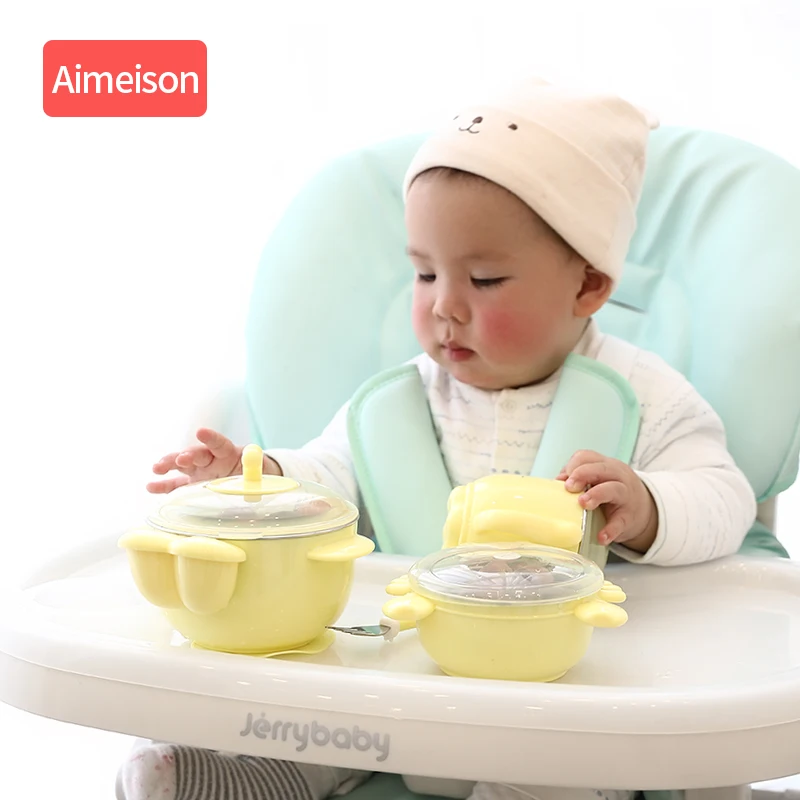 Набор детской посуды из нержавеющей стали милая мультяшная термопосуда детская