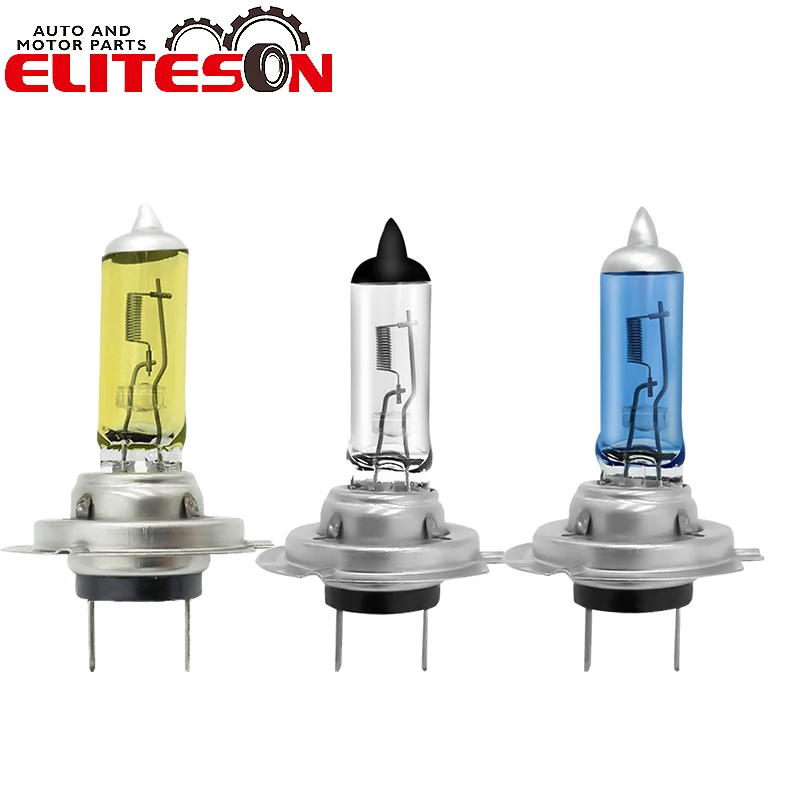 Eliteson 1 шт H7 галогеновые лампы для фар автомобиля 12V 24V 100 Вт передние