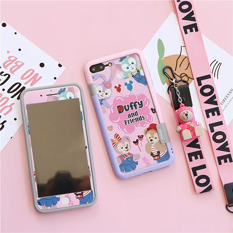 Для iPhone11pro max 8 7Plus противоударный бампер+ Duffy пленка для экрана из закаленного стекла для iPhone Xsmax xr 7 8 plus 6S 11 ремешок