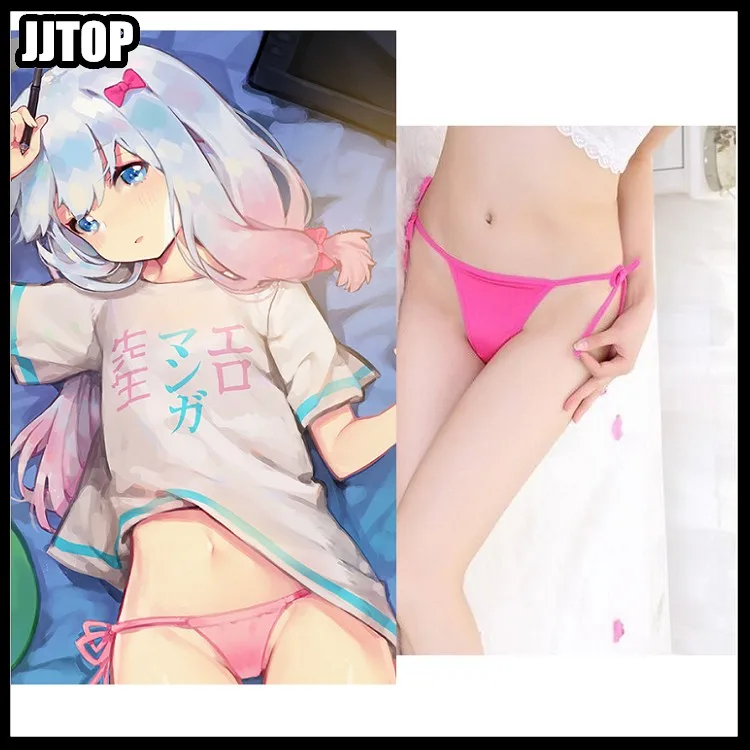 Сексуальное женское нижнее белье Eromanga sensei розовые бикини с низкой посадкой для