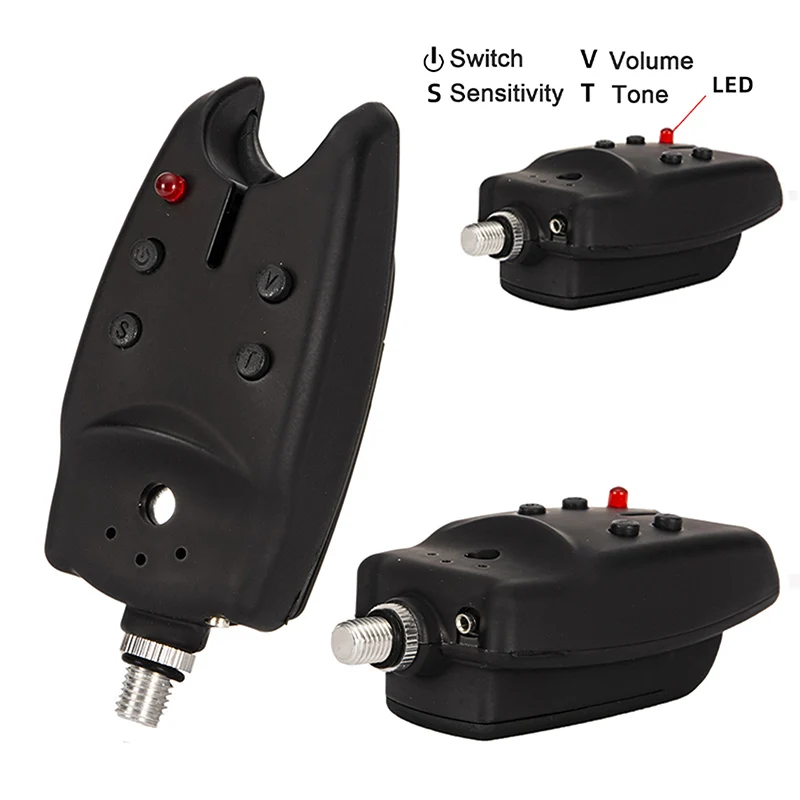 

2021 New Fishing Bite Alarms For Carp Coarse Fishing Blue LED Waterproof Black Fishing Swingers Fish Bite Alarm High Quality