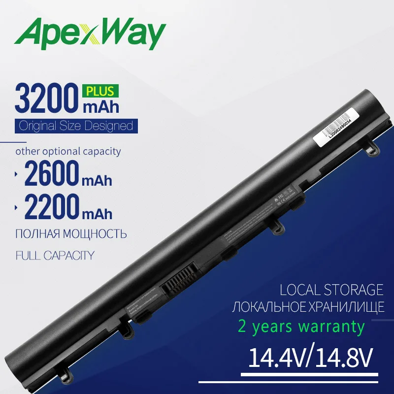 3200 мАч 4 ячейки Новая батарея для ноутбука Acer Aspire женская блестящая AL12A32 AL12A72 Φ