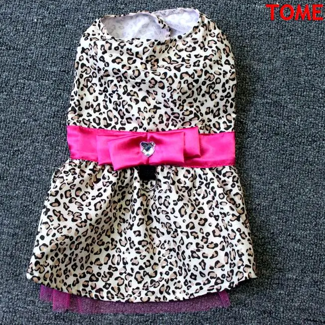 Милое летнее платье-пачка для щенка TOMEPETS с леопардовым принтом маленьких собак |