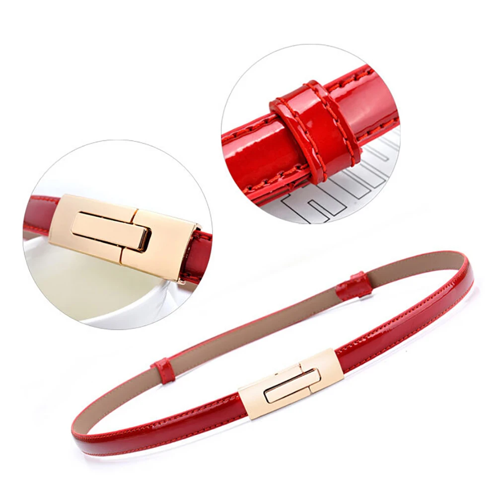 Модный женский узкий пояс карамельного цвета вставка металлическая с пряжкой