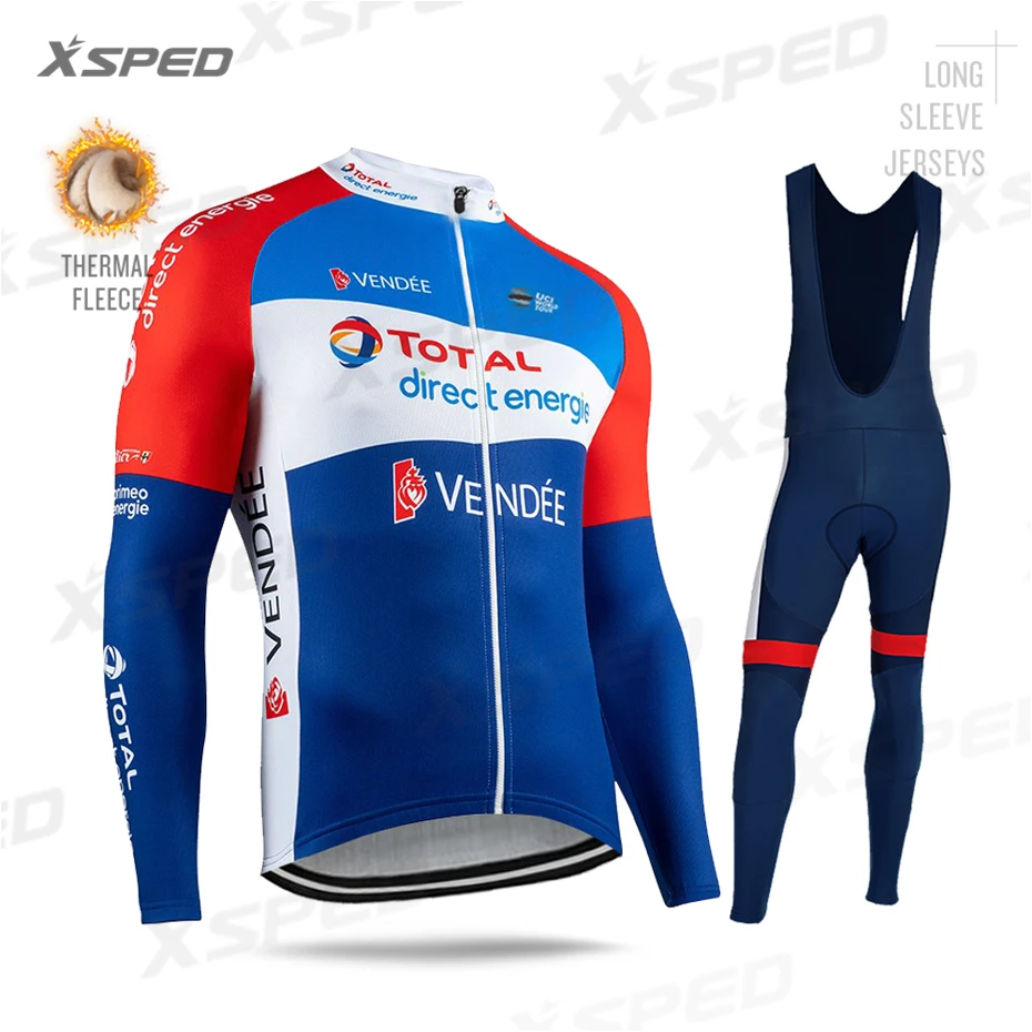 Зимний велосипедный комплект из джерси 2020 профессиональная командная одежда