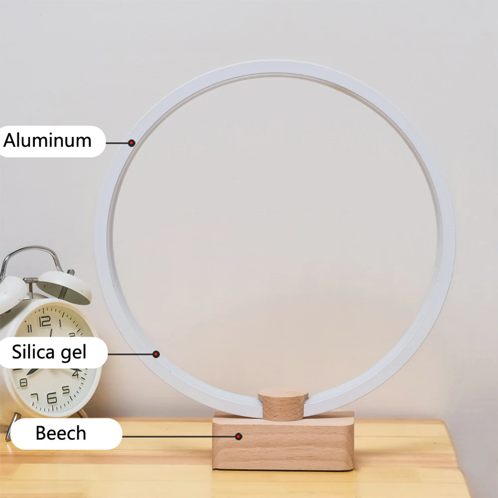 

Modern Simple Desk Lamp Wood Night Remote Control Study Home Decor Dimmable LED Lighting Gift Bedroom Bedside USB Connection