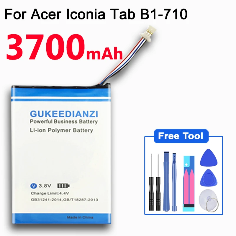 Высококачественный аккумулятор GUKEEDIANZI BAT 3700 на 715 мАч для смартфона Acer Iconia Tab B1 A71 710