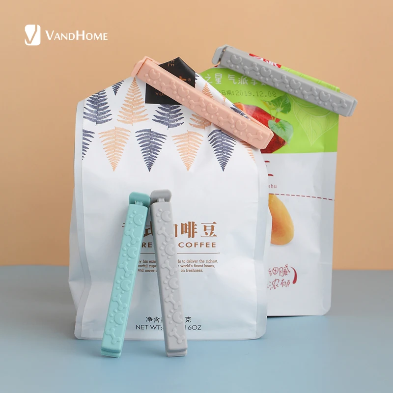 VandHome 12Pcs/set Plastic Package Sealer Clip Snack Food Storage Bag Clips Kitchen Tool Convenience Sealing Clamp | Дом и сад