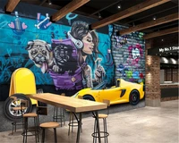 custom 3d wallpaper mural chevrolet sports car graffiti wall art background wall