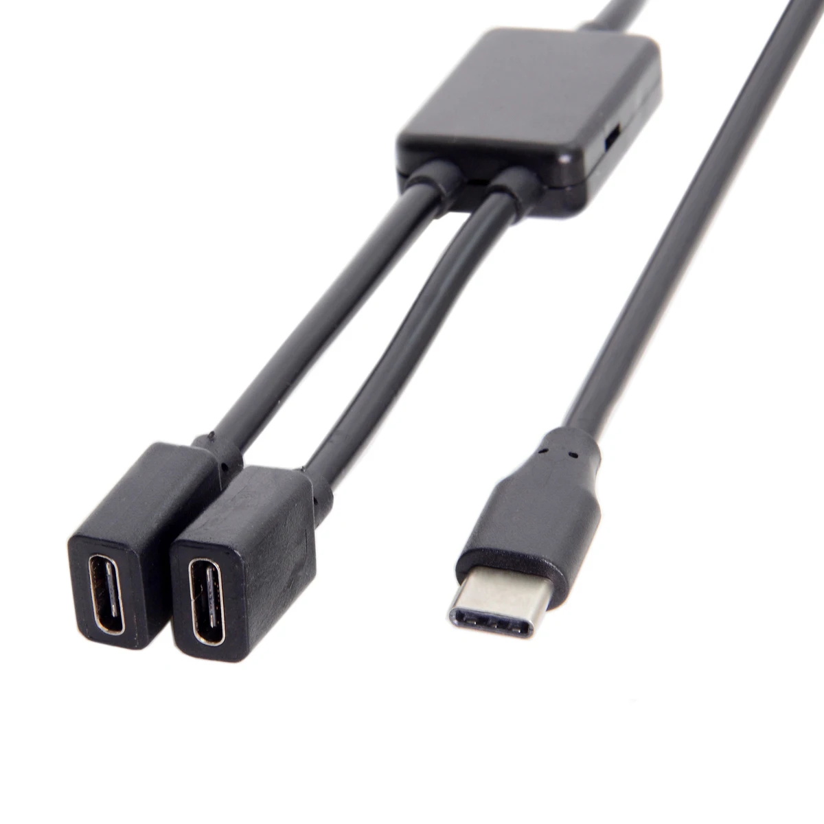 

Type-C to Dual Ports USB-C Female Hub Cable For Laptop PC & Mouse & Flash Disk