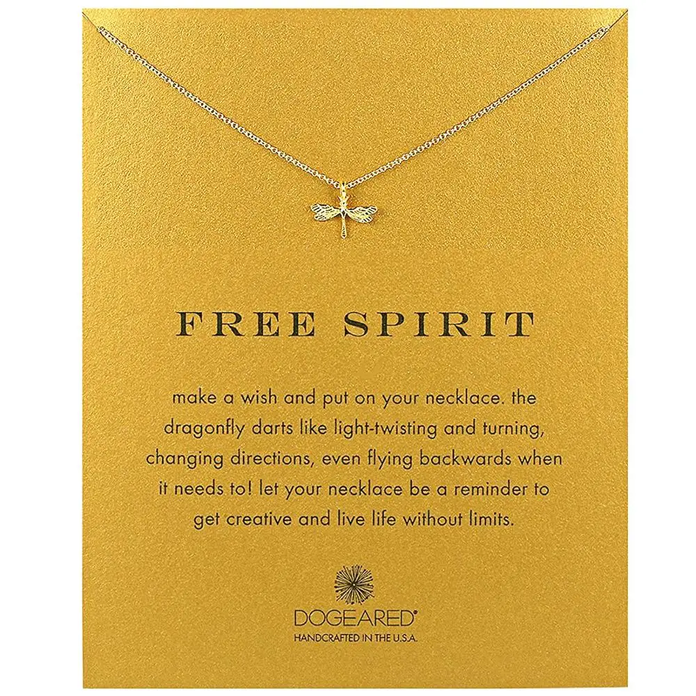 Модное ожерелье с кулоном в виде стрекозы женское креативное золотого цвета