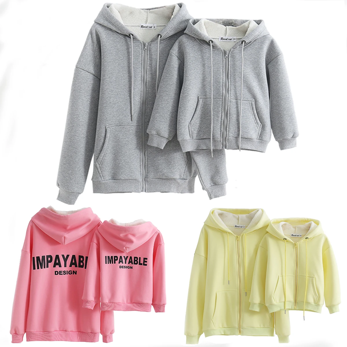 

Hoodie Sweaters Family Matching Clothes Father Mother Kids Winter Clothing Hoodie For Man Women Boys Girls Family Look Outfits