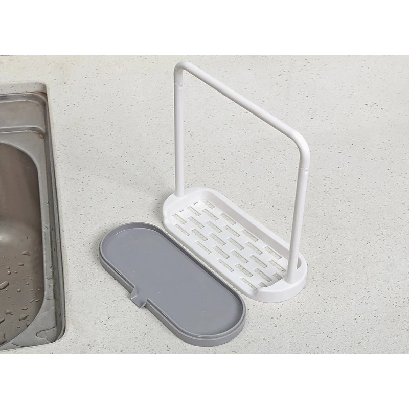 Стеллаж для тряпки 2 цвета из полипропилена с водным направляющим лотком съемный