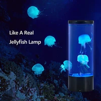 led jellyfish lamp atmosphere bedside night light color changing aquarium lava tank usb relaxing mood lights for kids gifts