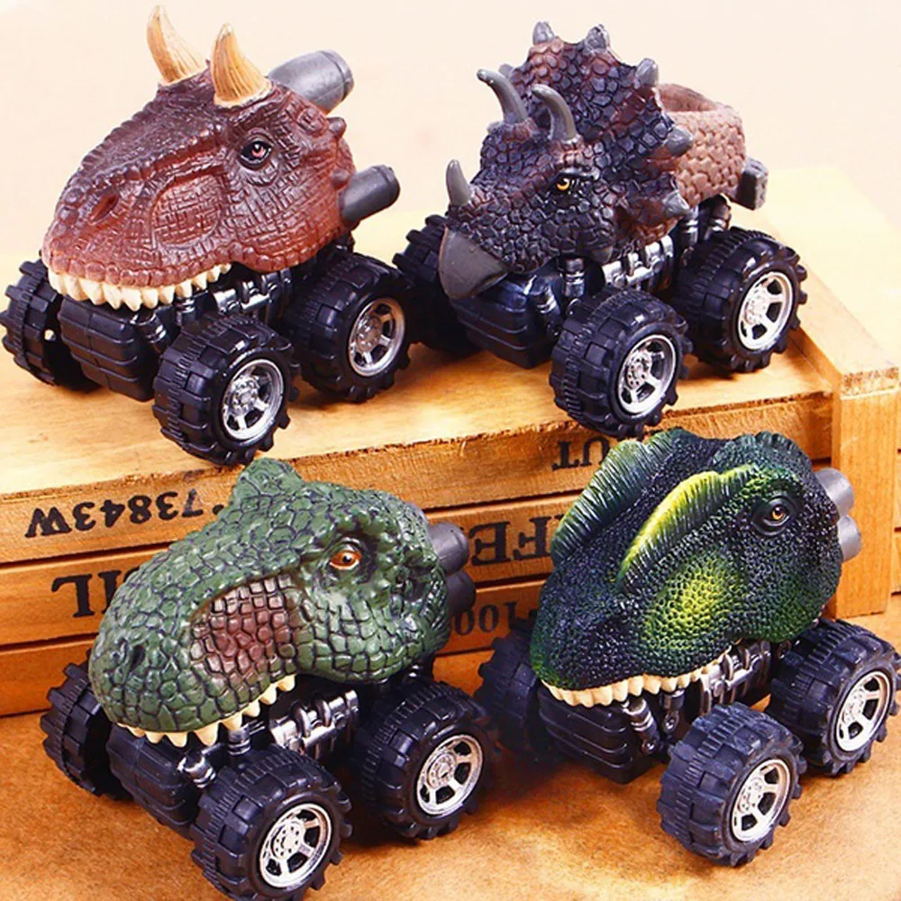 Figuras de acci&oacute;n de dinosaurios para ni&ntilde;os, modelo de dinosaurio, Mini coche de juguete, parte trasera del coche, regalo del D&iacute;a de los ni&ntilde;os, 2020-1