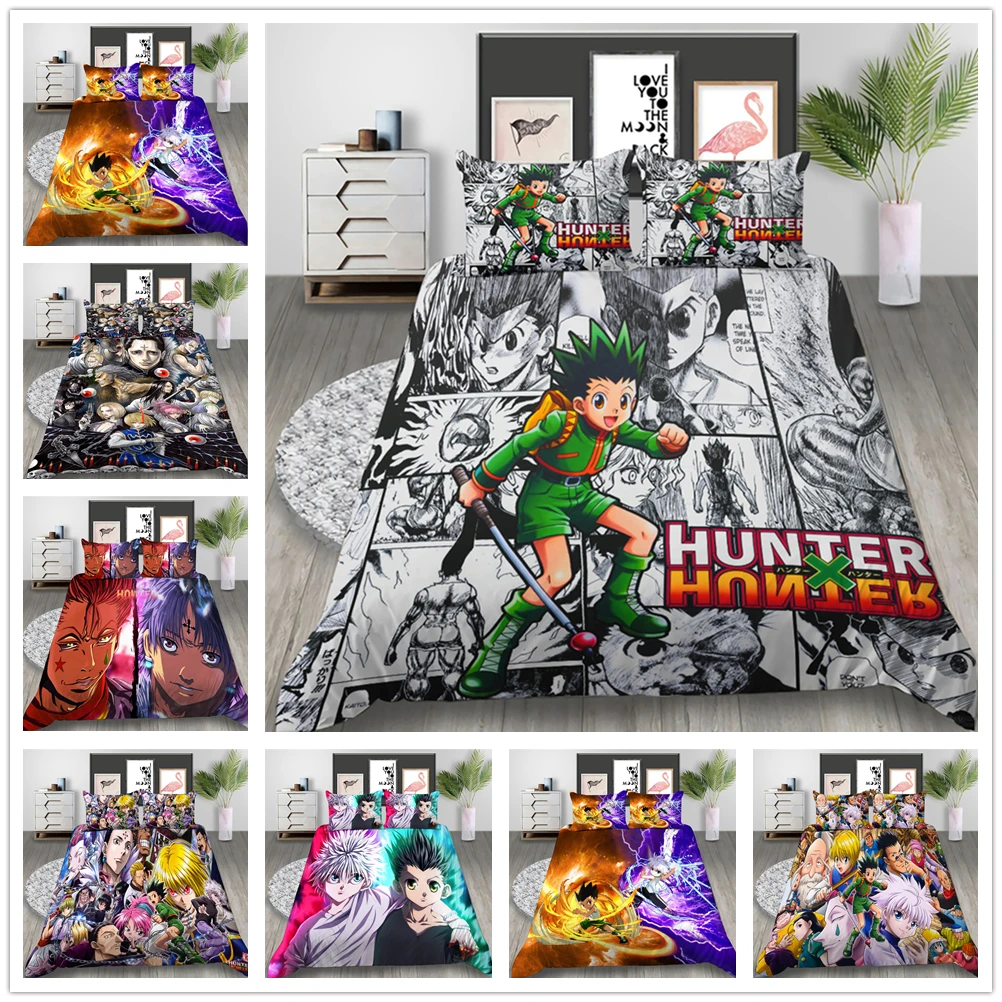 Пододеяльник и наволочка HUNTER×HUNTER Комплект постельного белья с 3D принтом 2/3 шт.