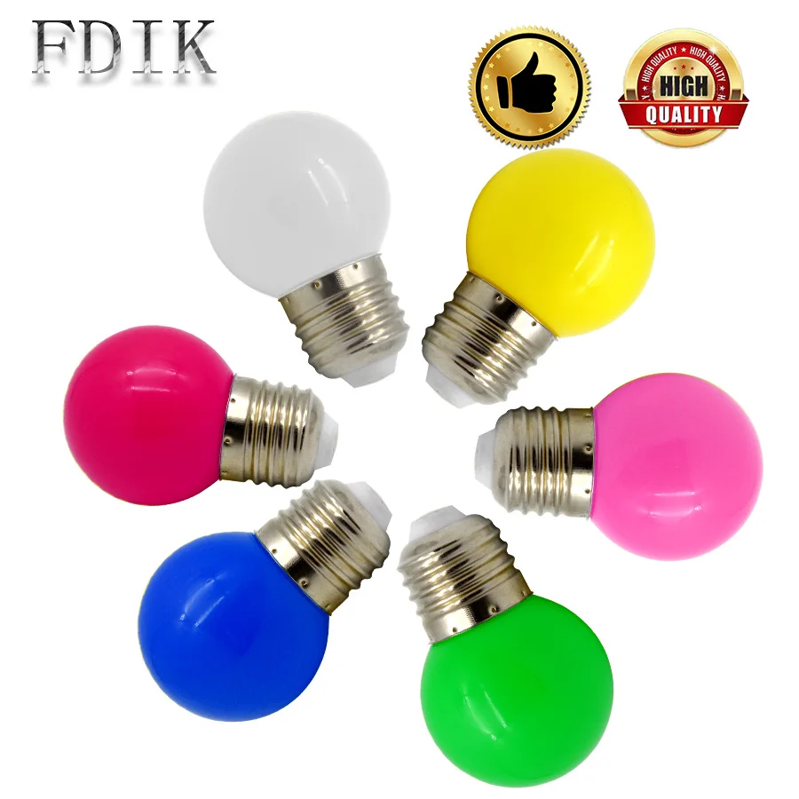 

Colorful Globe Bulb Light E27 1W 3W Colorful LED Bulbs Bar Lights Holiday Lamps SMD 2835 Home Party Decorative Lamp Lighting