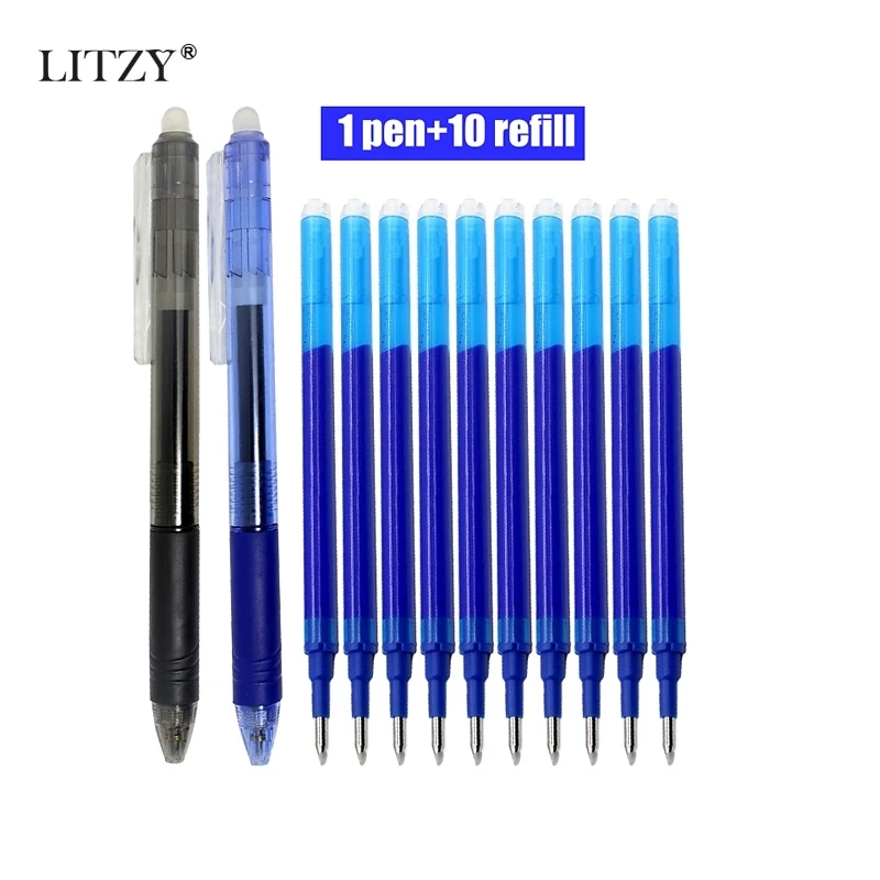 Набор стираемых гелевых ручек 0 5 мм синие/черные/зеленые/красные чернила