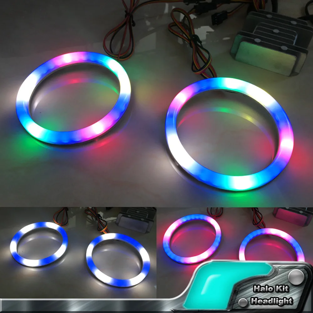 2 шт./компл. Rgb Ангельские глазки Bluetooth App Управление гало кольца Cob хлопок