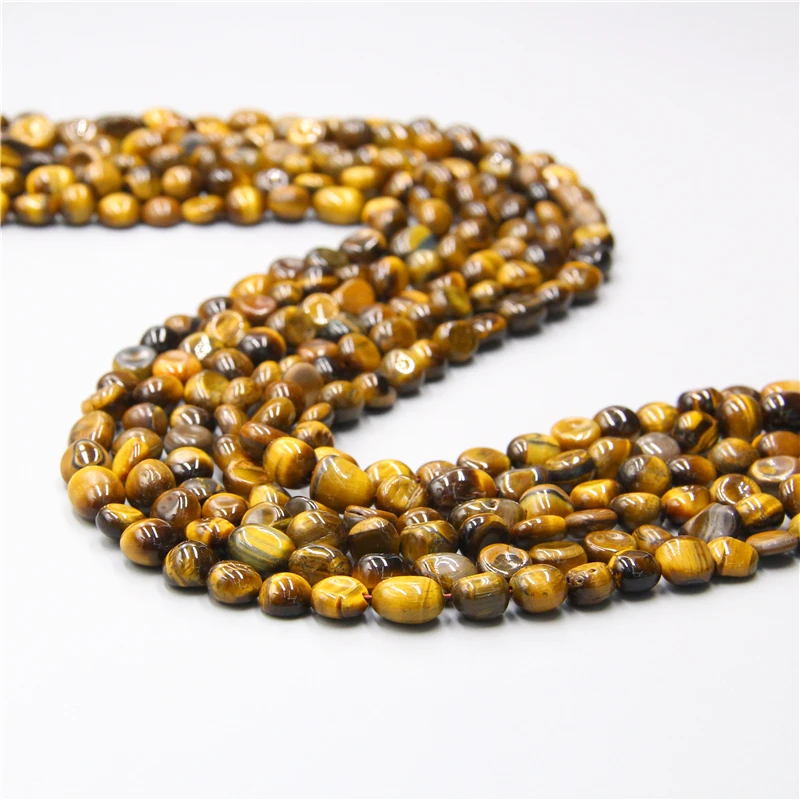 

Natural Irregular Yellow Tiger Eye GemStones Beads 6-8mm Loose Spacer Beads For Jewelry Making DIY Bracelet Necklace 15"Strand
