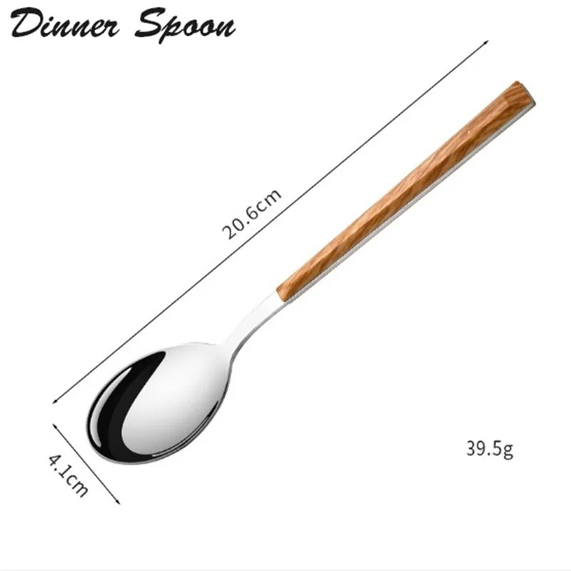 Посуда с имитацией деревянной ручки в стиле INS посуда из нержавеющей стали