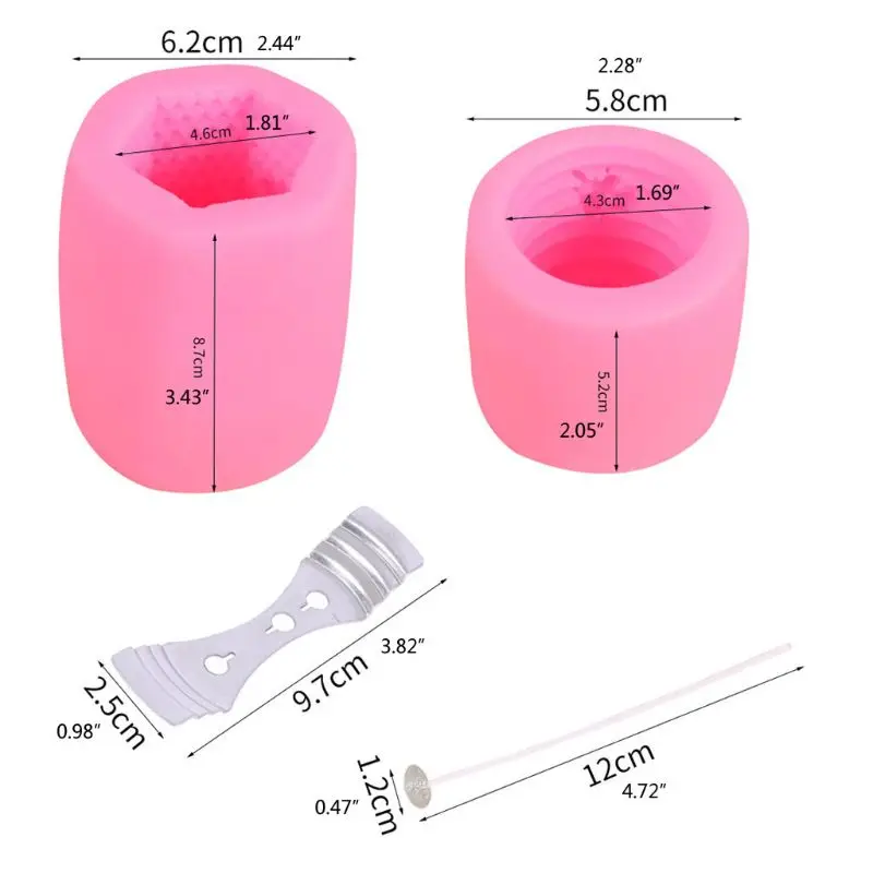 

Free shipping 2Pcs Bee Honeycomb Candle Molds Beehive Silicone Mold Kit Beeswax Candle Soap Handmade Candle Art Making Supplies