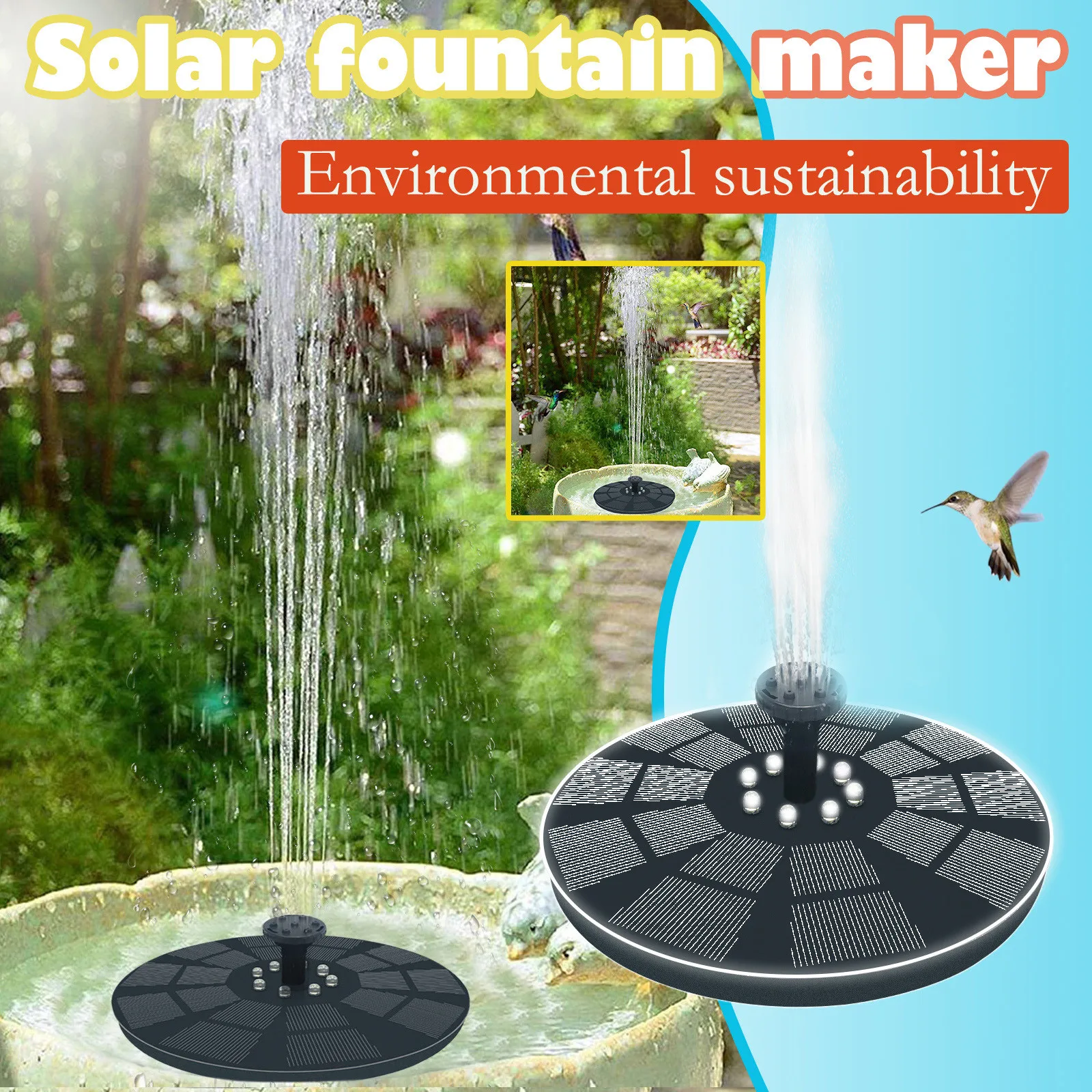 

3.5WSolar Fountains Floating Outdoor Pool Water Feature Floating Fountains