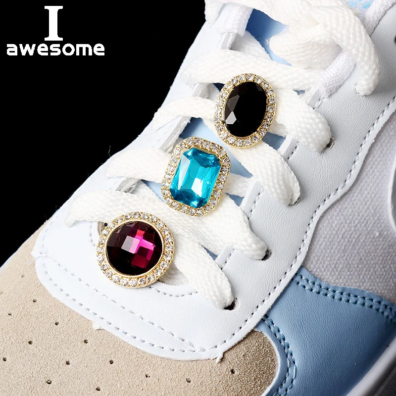 

New DIY Free to Match ShoeLace Beautiful Gem Metal Shoe Decorations for Shoes Lace Accessories for Casual Shoes Flats Sneakers