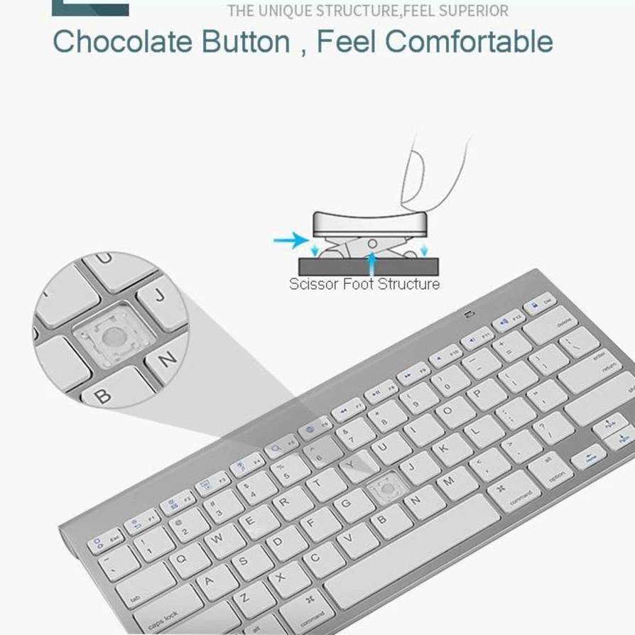 Портативная беспроводная клавиатура и мышь 2 4 ГГц мультимедийная набор для