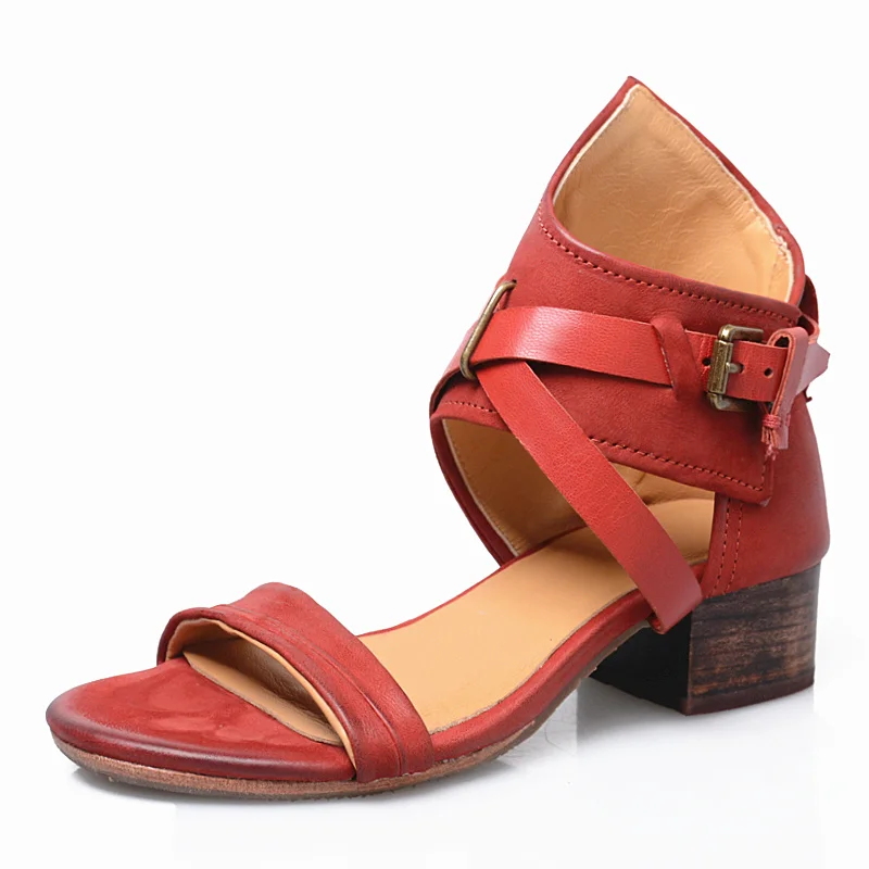 Женские сандалии Prova Perfetto из натуральной кожи Босоножки с открытым носком на