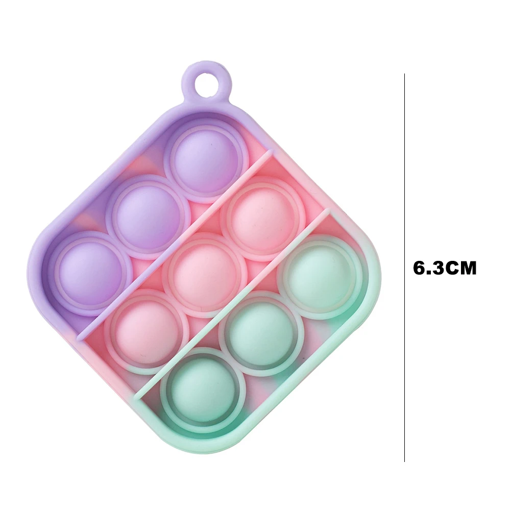 

Silicone Push Foam Toy Decompression Educational Toy Pendant Type Tie-dye Relieve Anxiety Funny Toy Adult Children's Toy