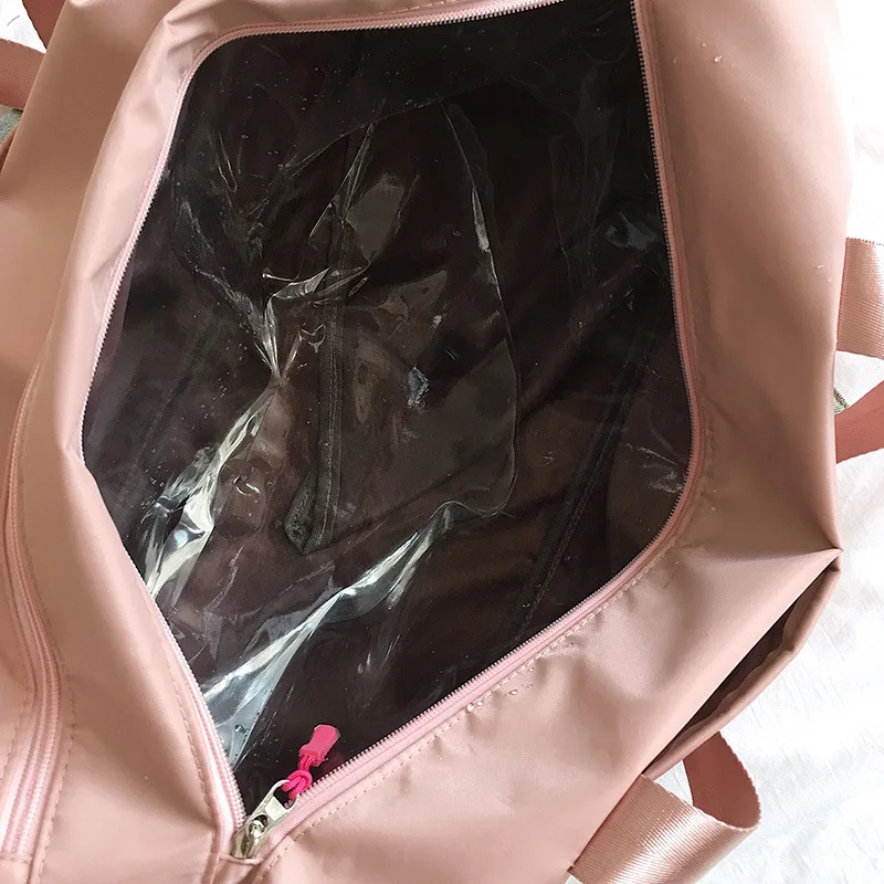 waterproof nylon carry on travel bags hand luggage bag dry and wet separation women's large capacity travel crossbody sport bags