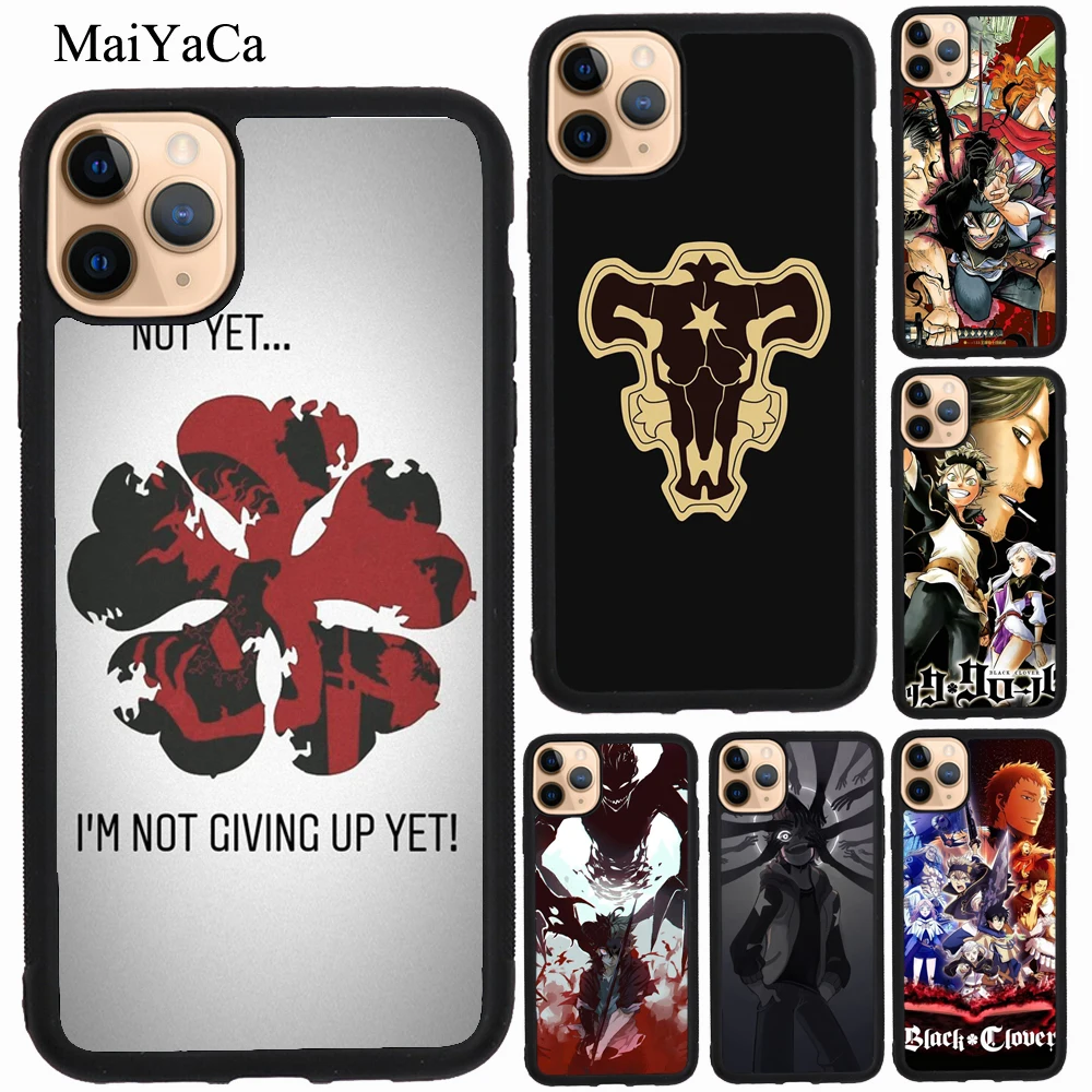 MaiYaCa Аниме Черный клевер для iPhone 7 8 Plus 6S SE 2020 чехол 12 mini 11 Pro Max XS X XR чехол|Бамперы| |