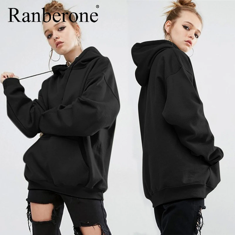 Women Fleece Hoodie Sweatshirts Winter Solid Color Oversize Ladies Pullovers Warm Pocket Hooded Jacket 2020 Tracksuit Wives