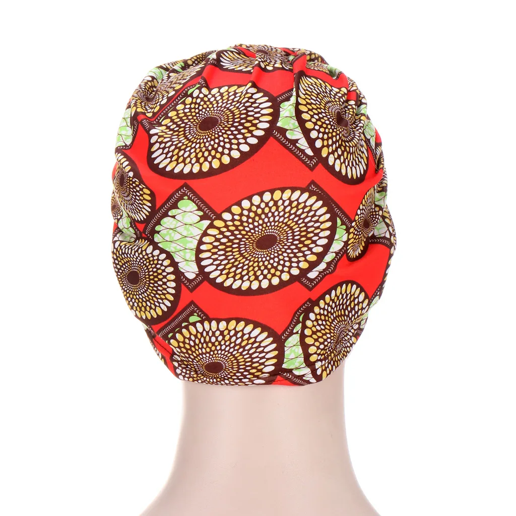 

Helisopus New Fashion Print Turban Women Muslim Front Knot Bonnet for Cancer Patient Islamic Bandanas Hair Accessories Wholesale