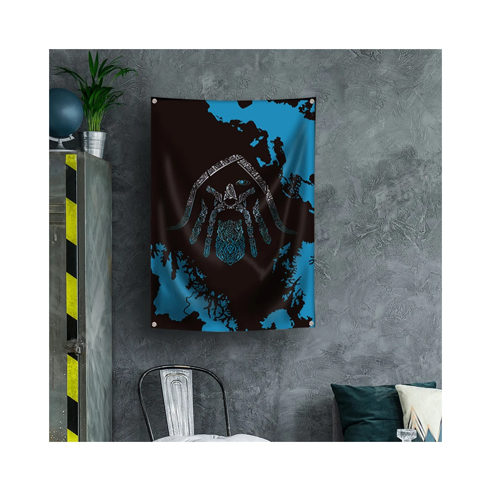 Флаг викингов тату-викингов один воин легенда богов флаг баннер из полиэстера