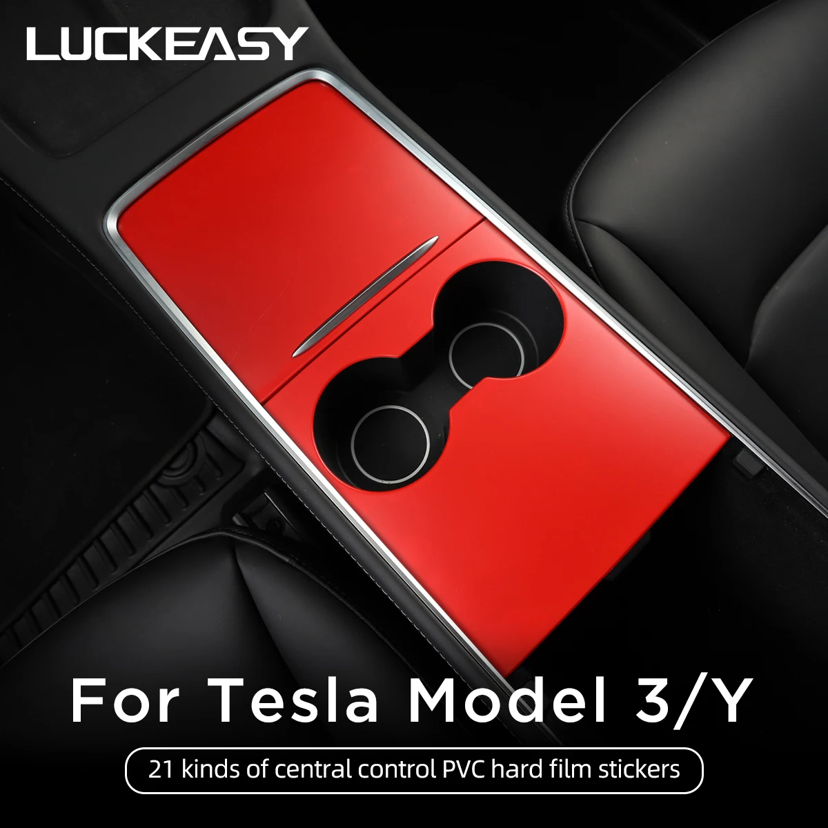 luckeasy central control patch for tesla model 3 model y 2017 2021 car interior accessories protective decorative model3 2021 free global shipping