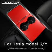 lueckeasy for tesla model 3 model y 2021 2022 interior auto accessories patch protective central control panel sticker model3