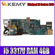 Akemy MB 48.4RQ 21.21 For Lenovo Thinkpad X1 Carbon 2013 Laptop Motherboard CPU I5 3317U RAM 4GB 100% Test Work FRU 00HT111
