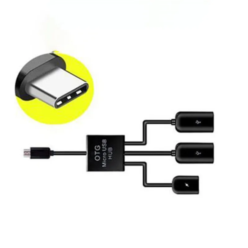 OTG USB 2,0 Pubg контроллер 3 порта type-C Зарядка питания переносной кабельный хаб есть курица игра для компьютера планшета ПК данных USB кабель