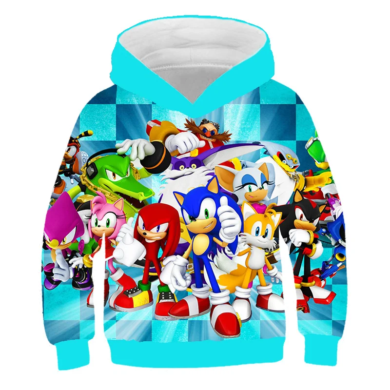 

Sonic Kids 3D Hoodie Sweatshirt Long Sleeve Children Clothes Spring Autumn Sportswear Boys/girls Pullovers Hoody