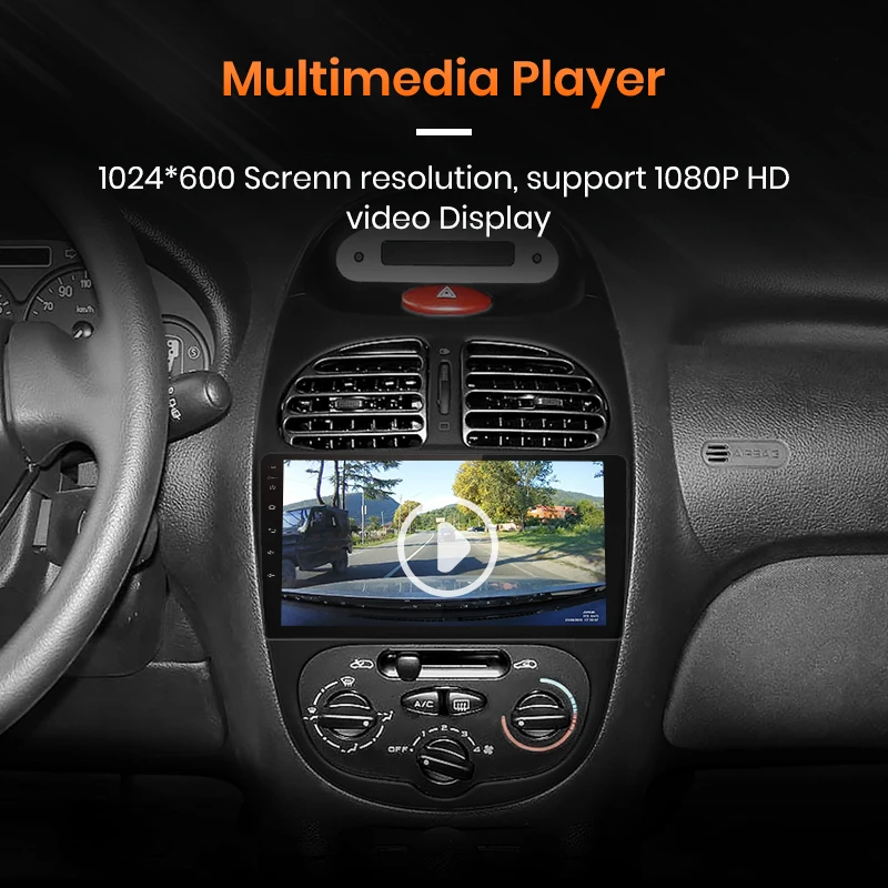 AWESAFE для Peugeot 206 2001 2002 2003 2004 2008 автомобильный мультимедийный видеоплеер GPS No 2din 2 din