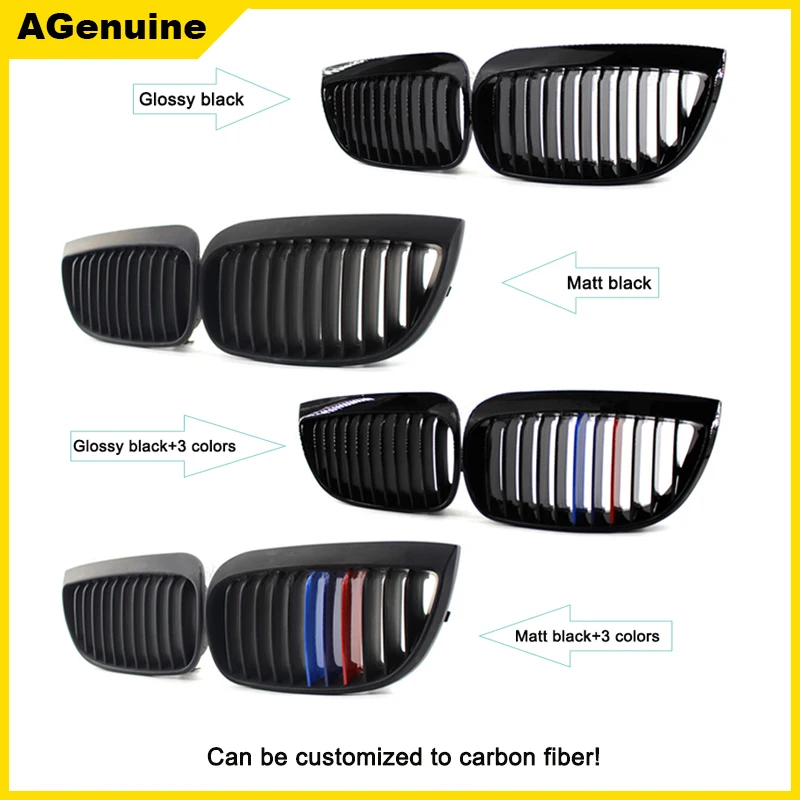 

Глянцевая черная цветная решетка радиатора переднего бампера из АБС-пластика для BMW 1 серии E87 2004-2007