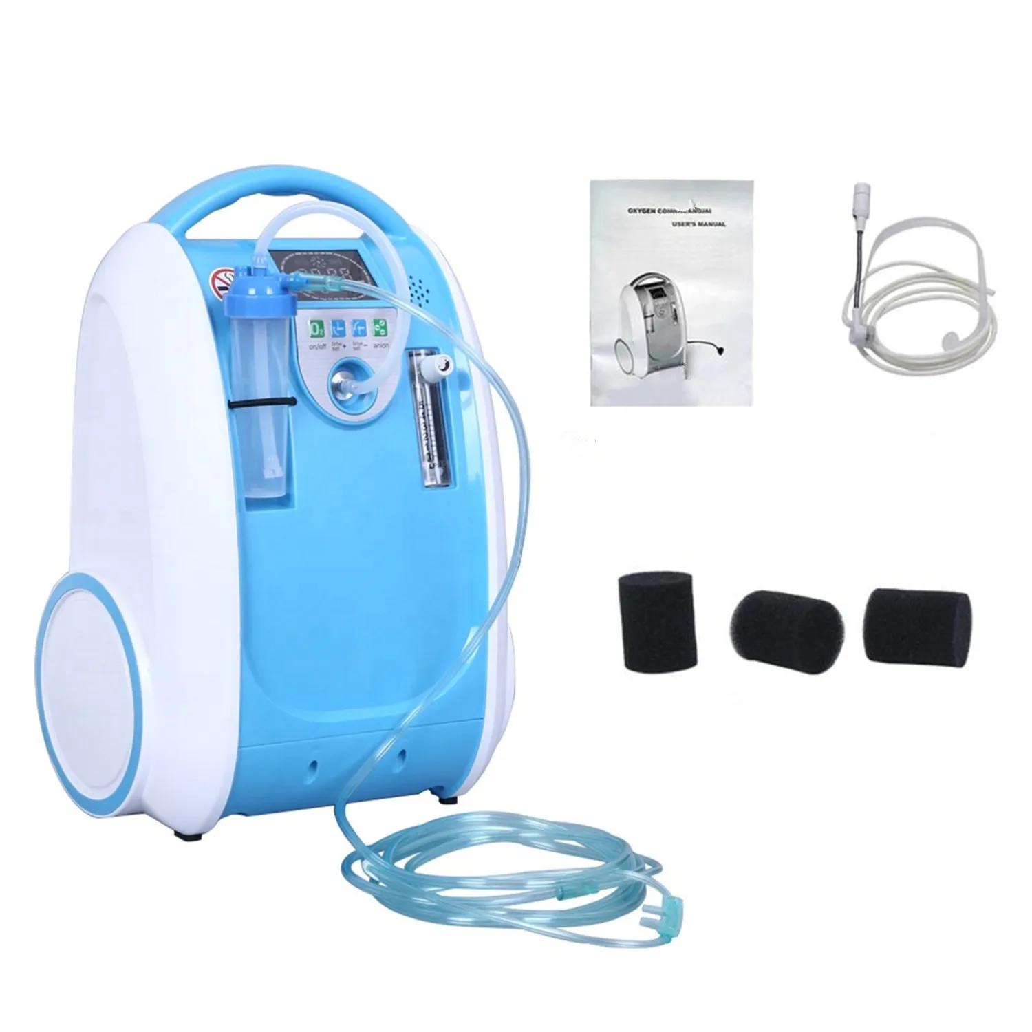 

24hours Continuous Oxygen Concentrator Generator 1-5L/min Adjustable Home Use Oxygen Inhaler Air Purifier O2 Bar