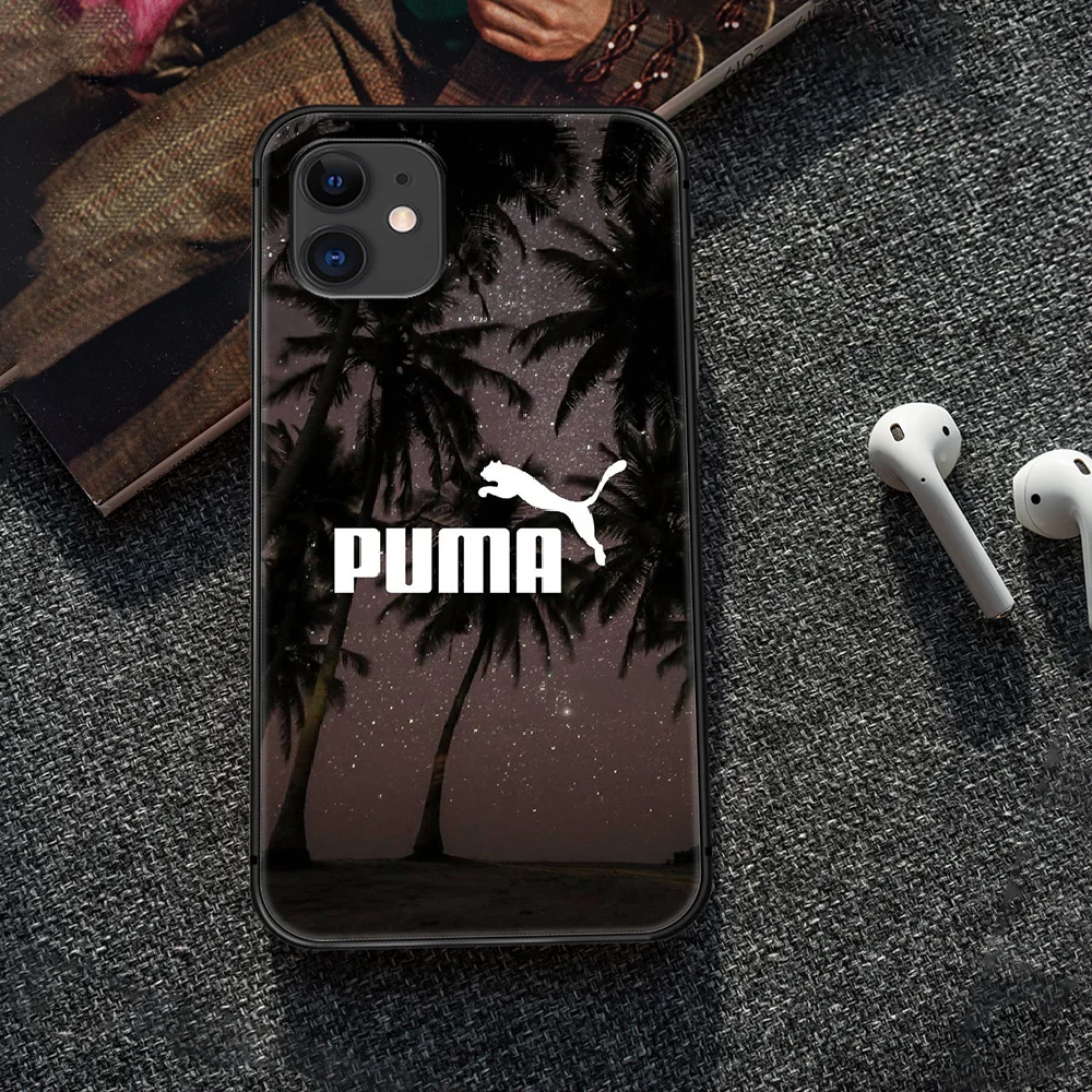 

Sports leopard brand puma Phone Case Cover Hull For iphone 5 5s se 2020 6 6s 7 8 12 mini plus X XS XR 11 PRO MAX black Bumper