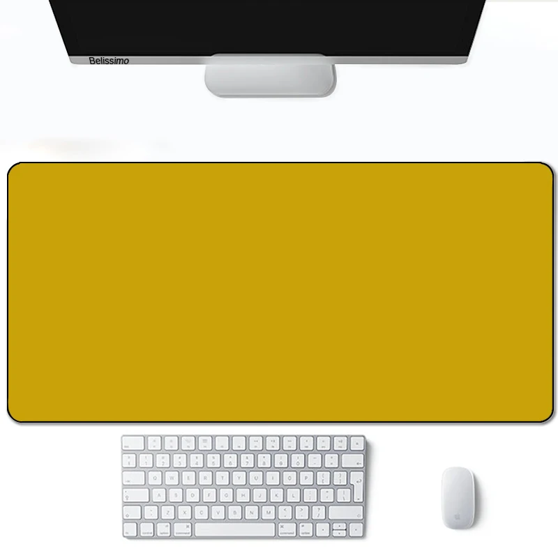 

Solid Color Black Yellow Blackish Orange Low price Mouse Mat Large Extended Mousepad Cushion gaming Mouse Pad Printing Unique