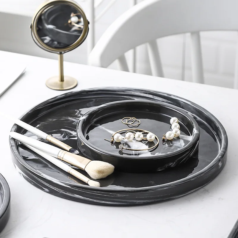 Скандинавская винтажная мраморная текстура поднос для западного стейка